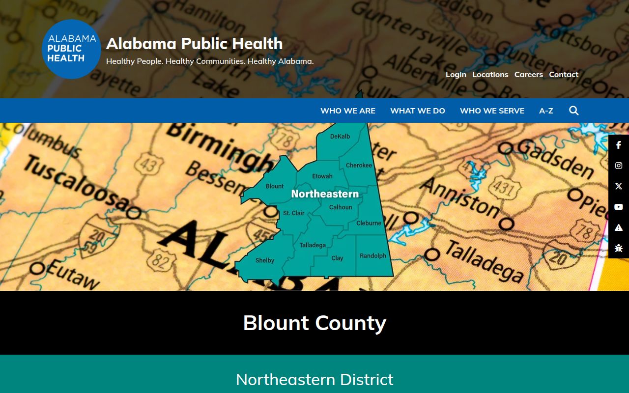 Blount County Health Department ADPH page