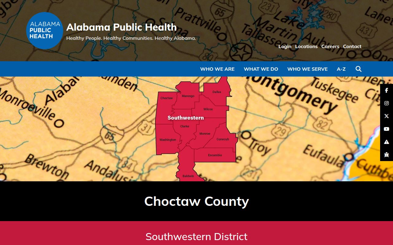 Choctaw County Health Department ADPH page