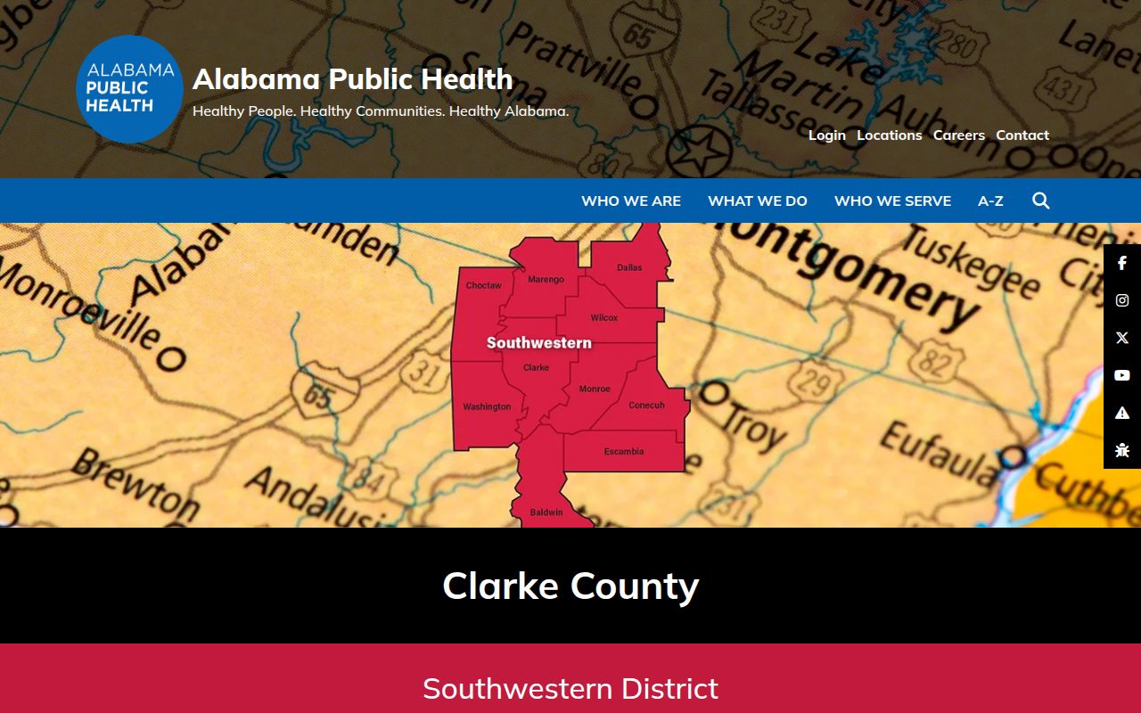 Clarke County Health Department ADPH page