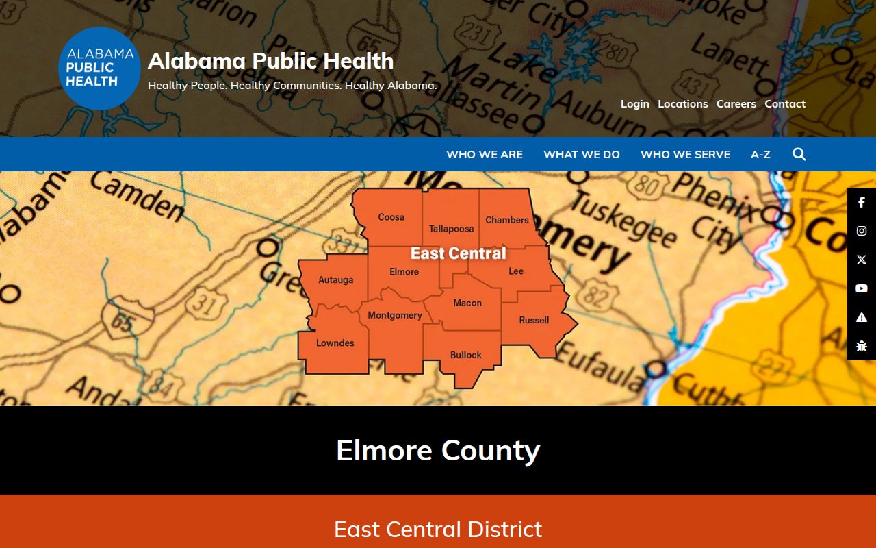 Elmore County Health Department ADPH page