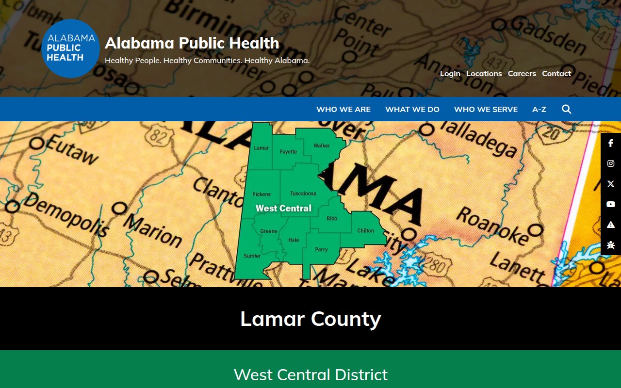 Lamar County Health Department ADPH page