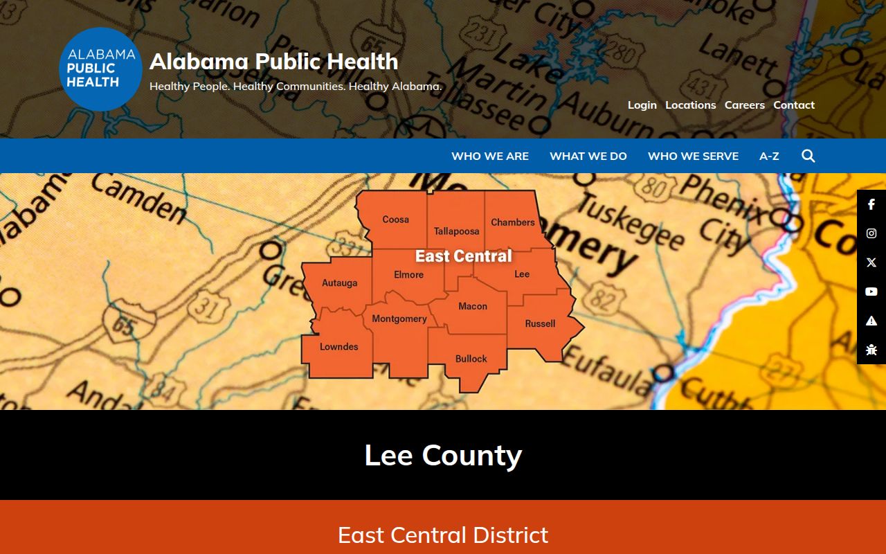 Lee County Health Department ADPH page