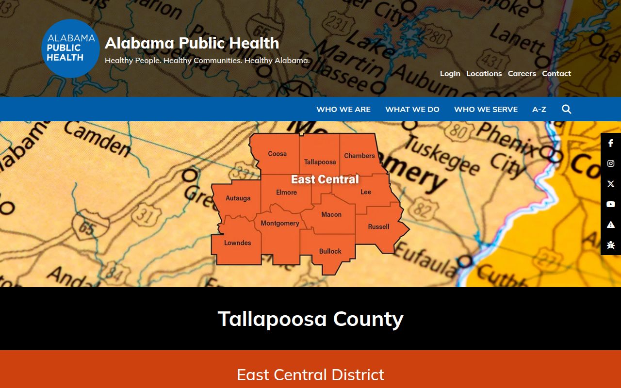 Tallapoosa County Health Department ADPH page